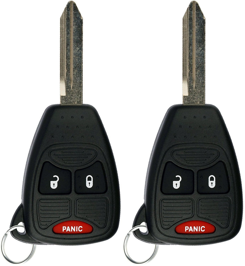 KeylessOption Keyless Entry Remote Control Car Key Fob Replacement for OHT692427AA KOBDT04A (Pack of 2) Black