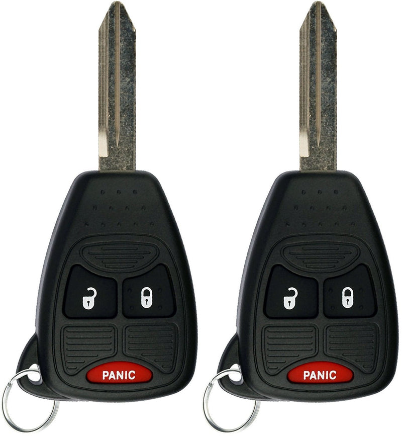 KeylessOption Keyless Entry Remote Control Car Key Fob Replacement for OHT692427AA KOBDT04A (Pack of 2) Black
