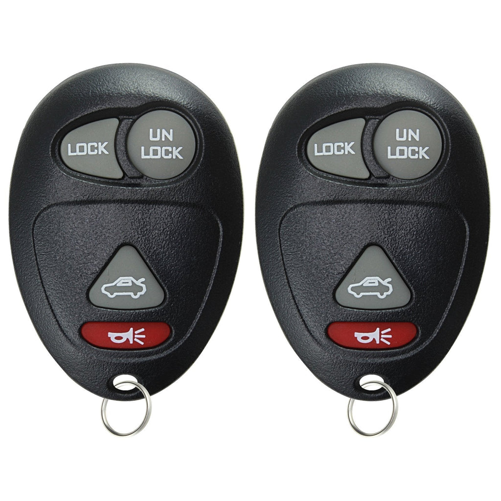 KeylessOption Keyless Entry Remote Control Car Key Fob Replacement for L2C0007T (Pack of 2) black