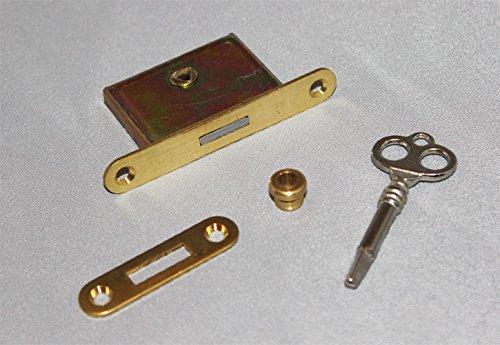 Upright Piano Lock and Key - 4 Piece Kit Brass Vertical Piano