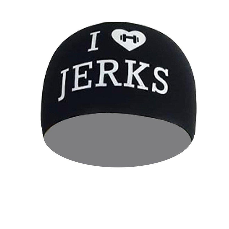 Bondi Band "I (Heart) JERKS" Moisture Wicking 4" Headband, One Size, Black