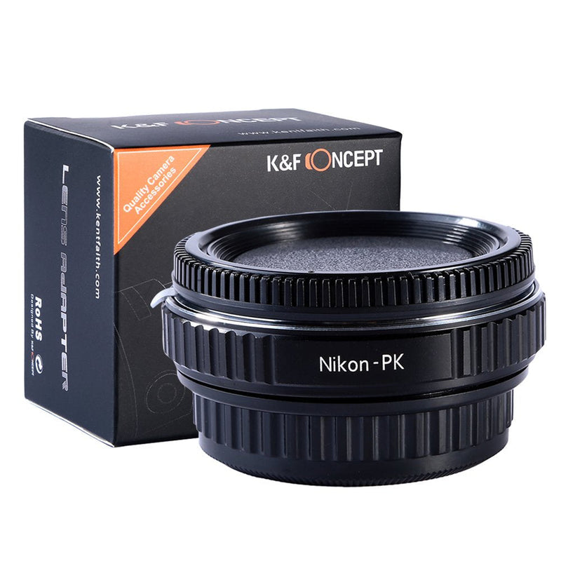 [AUSTRALIA] - K&F Concept Lens Mount Adapter Compatible with Nikon Lens to Pentax K PK Mount Adapter with Glass for Pentax 