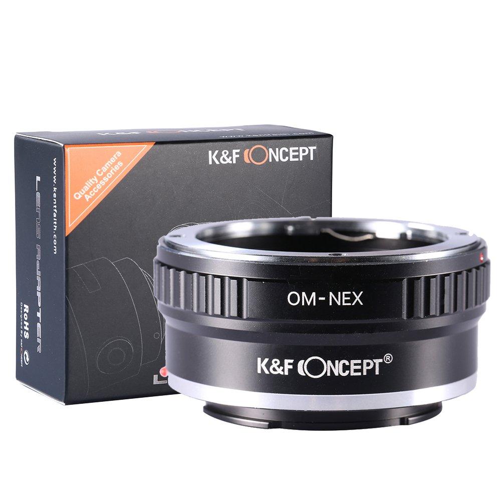 K&F Concept Lens Mount Adapter, Olympus OM Lens to Sony NEX (E-Mount) Camera Body, for NEX-3, NEX-3N, NEX-5, NEX-5R, NEX-6, NEX-7 OM-NEX