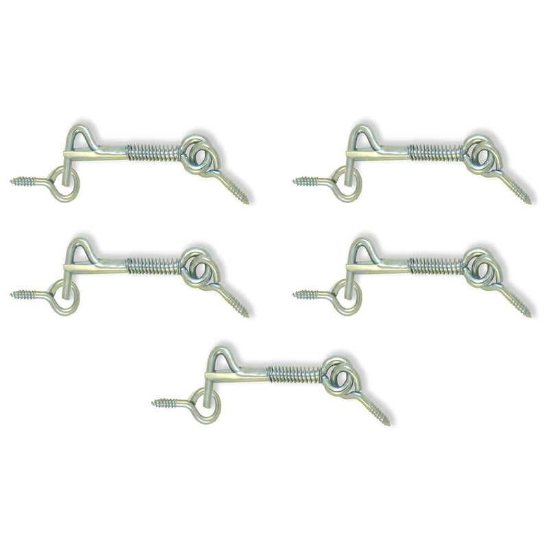 Safety Hook and Eye Latch, Zinc, 2 Inch 5 Pack [1860-5] Aldaba con Gancho con Cerrojo Para Puerta Ventana