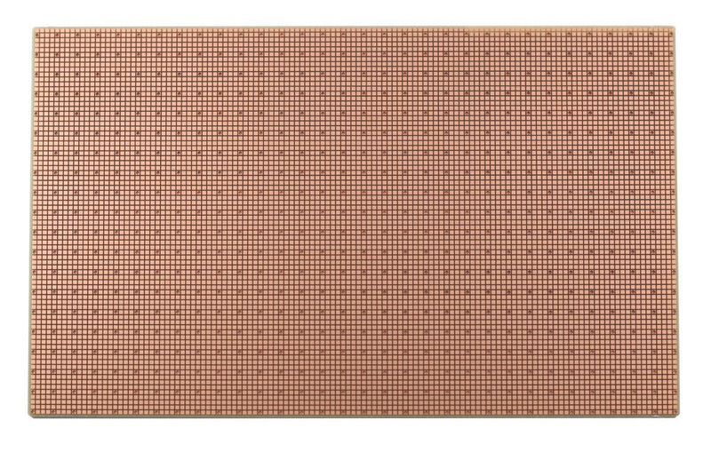 SP3T-50X50-G-PTH SMTpads-3U-Thin, Plated Holes to Ground Plane, 50x50mil Pads, 2 Sided PCB, 3.94 x 6.30 in (100 x 160 mm)