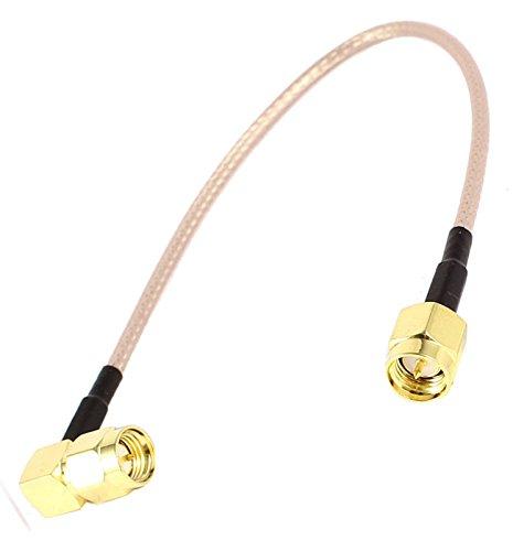 SMA Male to SMA Male Cable, Right Angel Pigtail Cable Rf Coaxial Durable Cable 12" 30cm