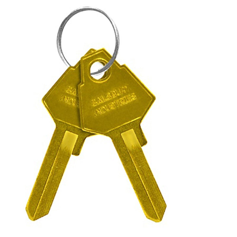 Salsbury Industries 11125 Key Padlock with Gold Finish Hasp for Solid Oak Executive Wood Locker Door