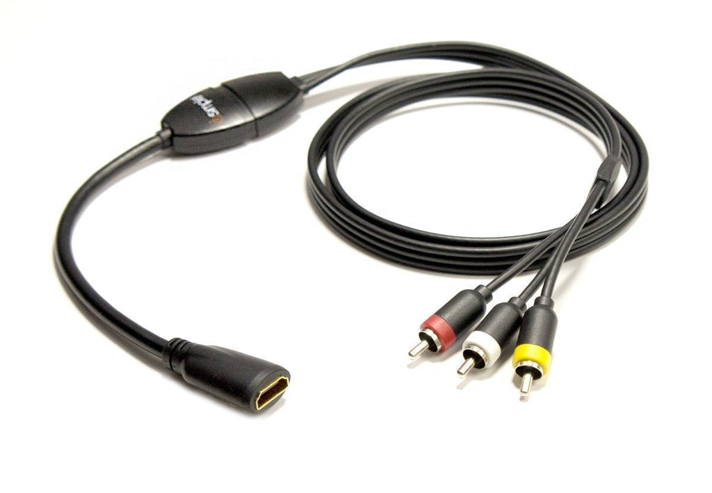 iSimple ISHD01 MediaLinx HDMI To Composite Video/Audio Adapter Cable (Black) Standard Packaging