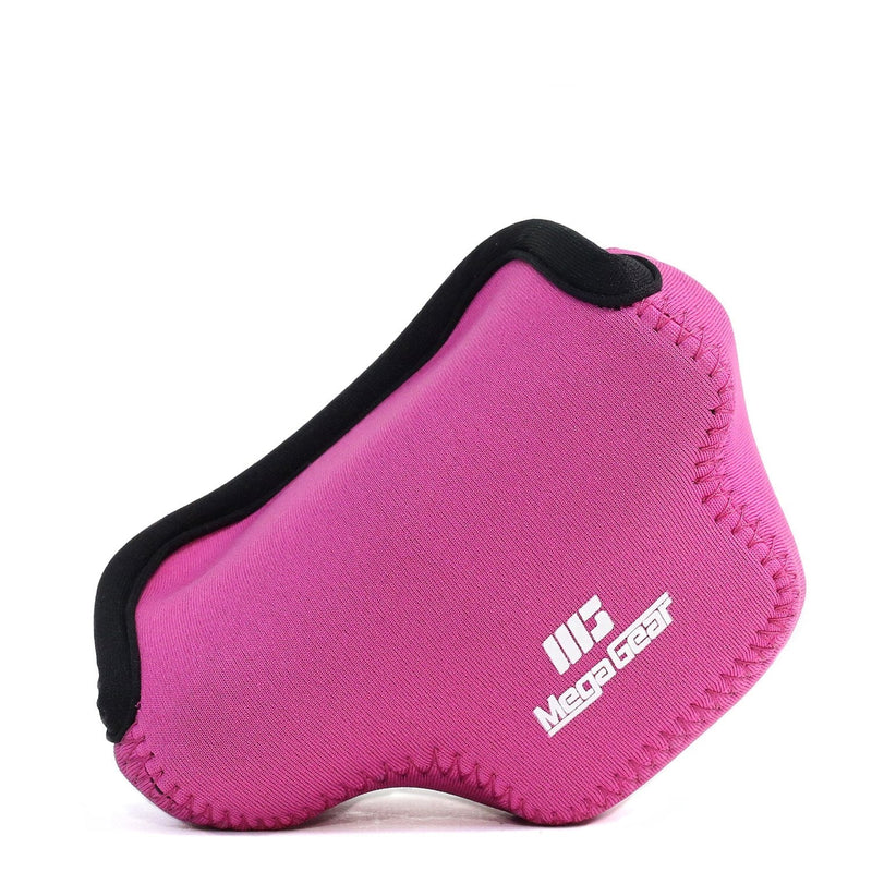 MegaGear ''Ultra Light'' Neoprene Camera Case Bag with Carabiner for Nikon 1 J4, Nikon 1 J5 with 10-30mm (Hot Pink) Hot Pink