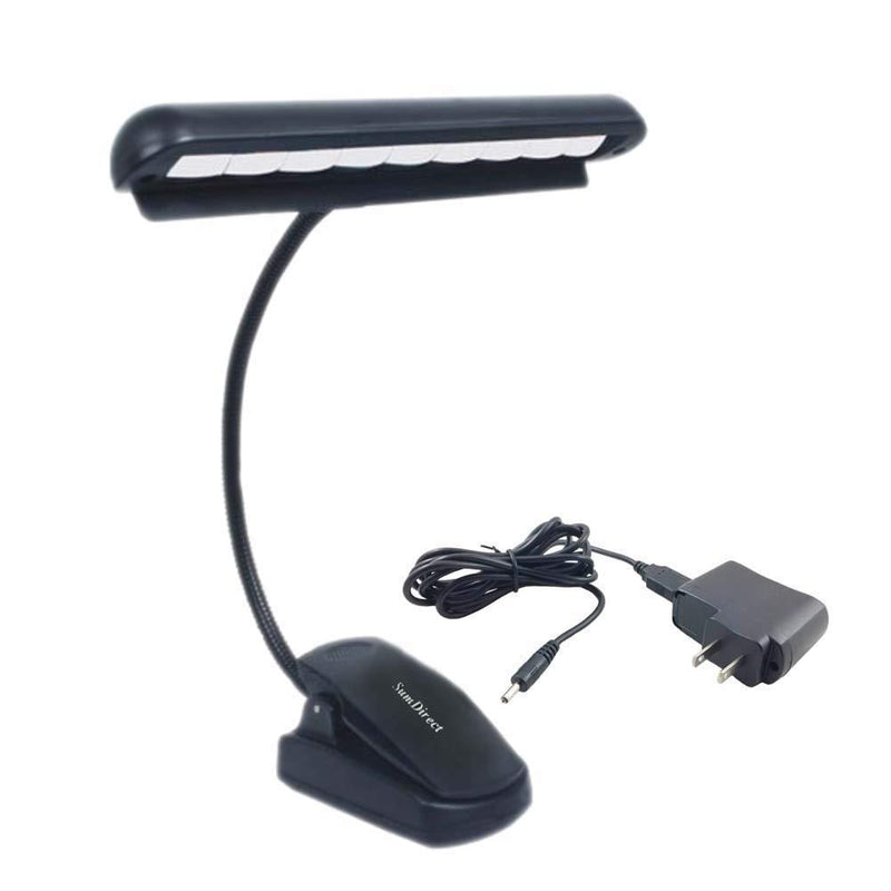 SumDirect Clip-on Installable Batteries LED Music Stand Light with Adapter