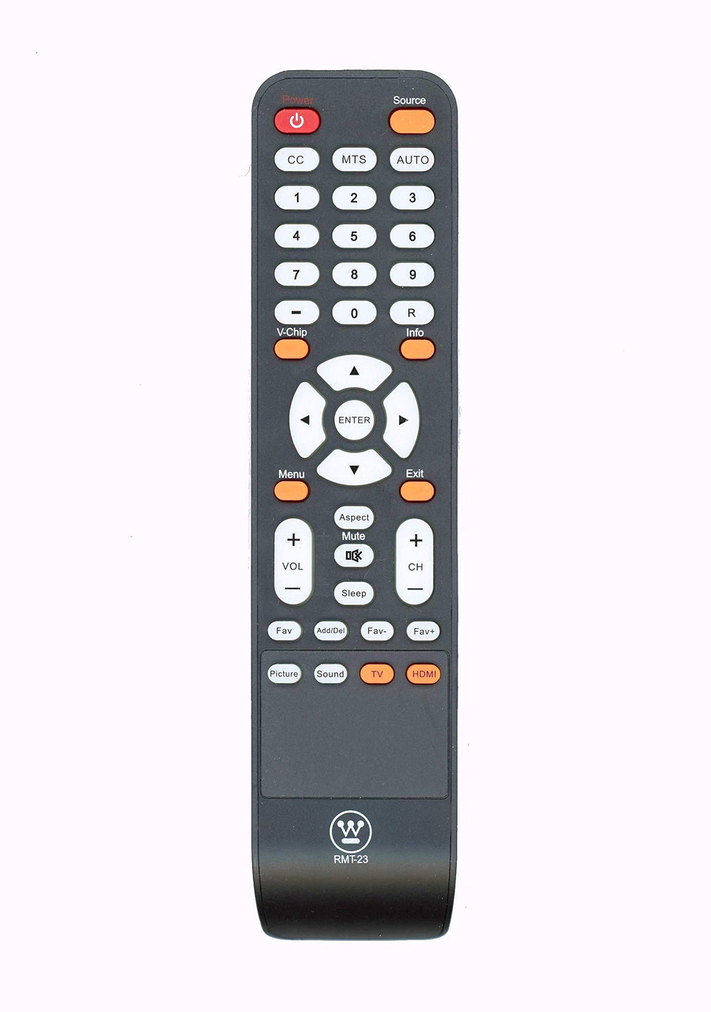 Original Westinghouse RMT-23 V2 LCD LED TV Remote Control for Models EW40F1G1, CW50T9XW, DWM40F1G1, DWM40F2G1, EU40F1G1