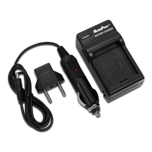 MaximalPower Rapid Travel Wall Charger with USB Port, Car D/C Adapter, European Plug for Olympus Li40B/42B, Nikon EN-EL10 and Casio NP80 Black FC500 OLY LI40B/42B