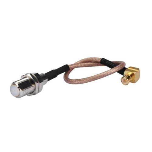 DHT Electronics RF coaxial coax cable F female to MCX male right angle 50CM