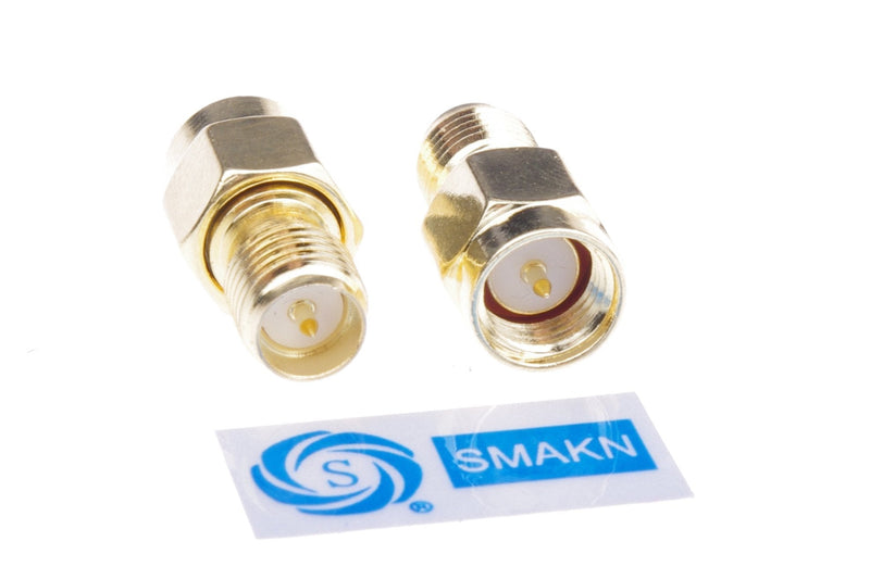 SMAKN 2PCS SMA Male Jack to RP-SMA Female coaxial Cable Connector Converter Adapter for Mobile Signal Booster Repeater