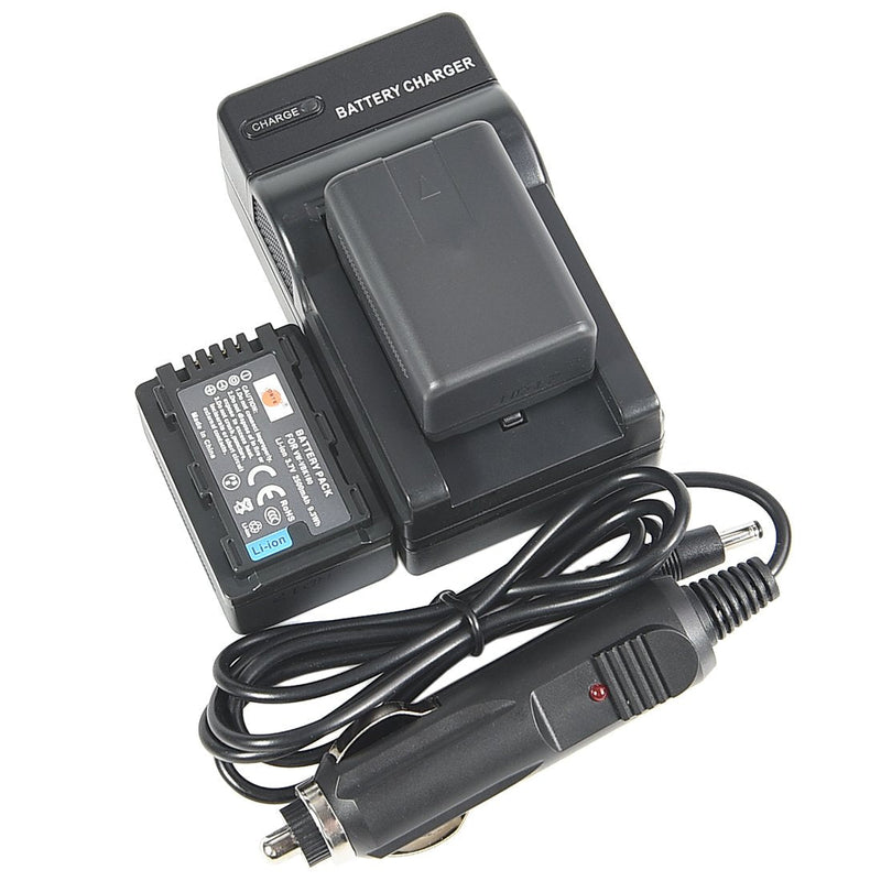 [AUSTRALIA] - DSTE Replacement for 2X VW-VBK180 Battery + DC106 Travel and Car Charger Adapter Compatible Panasonic SDR-H100 H101 HC-V500 V700 HDC-HS80 SD90 TM80 TM90 Camera as VW-VBL090 