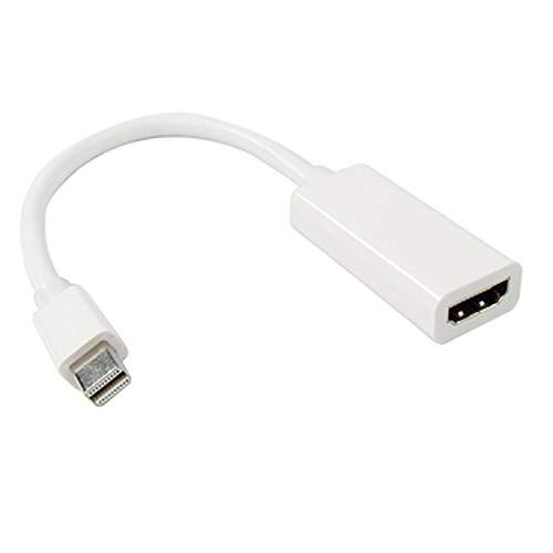 CY Thunderbolt Port to HDMI Female Adapter Cable with Audio Video for 2011 2012 2013 2014 2015 Laptop White