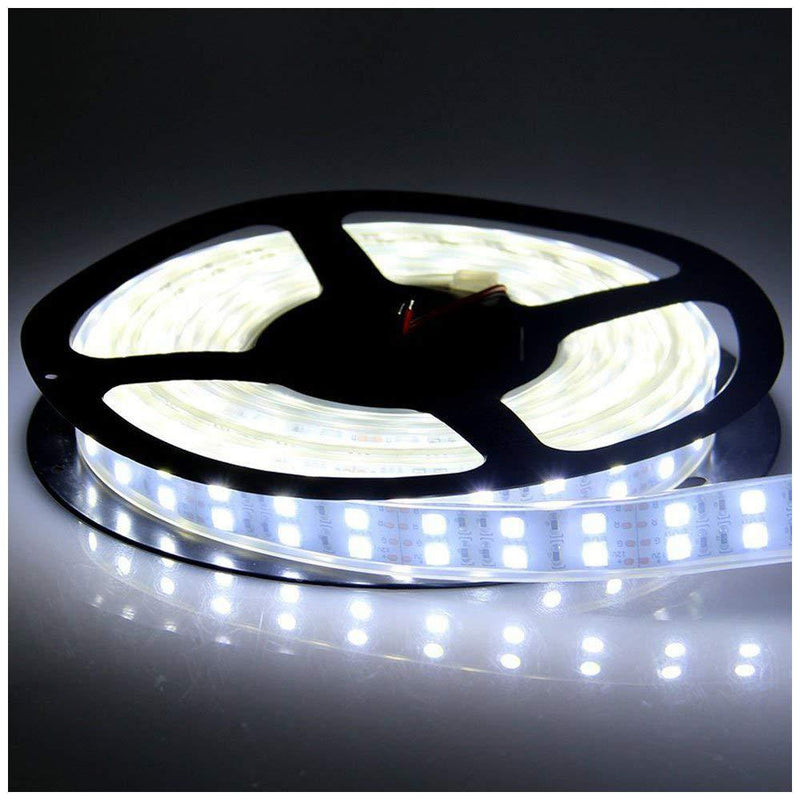 LEDENET 5M Double Row 600LEDs SMD 5050 LED Flexible Strip Lighting DC 12V Cold Cool White Waterproof Outdoor Use White (6000k) Waterproof IP67