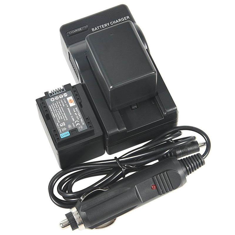 DSTE Replacement for 2X BP-727 Fully Decoded Battery + DC131 Travel and Car Charger Adapter Compatible Canon CG-700 Vixia HF R30 R32 R60 R62 R72 R506 R600 M500 M506 SLR as BP-727F BP-718