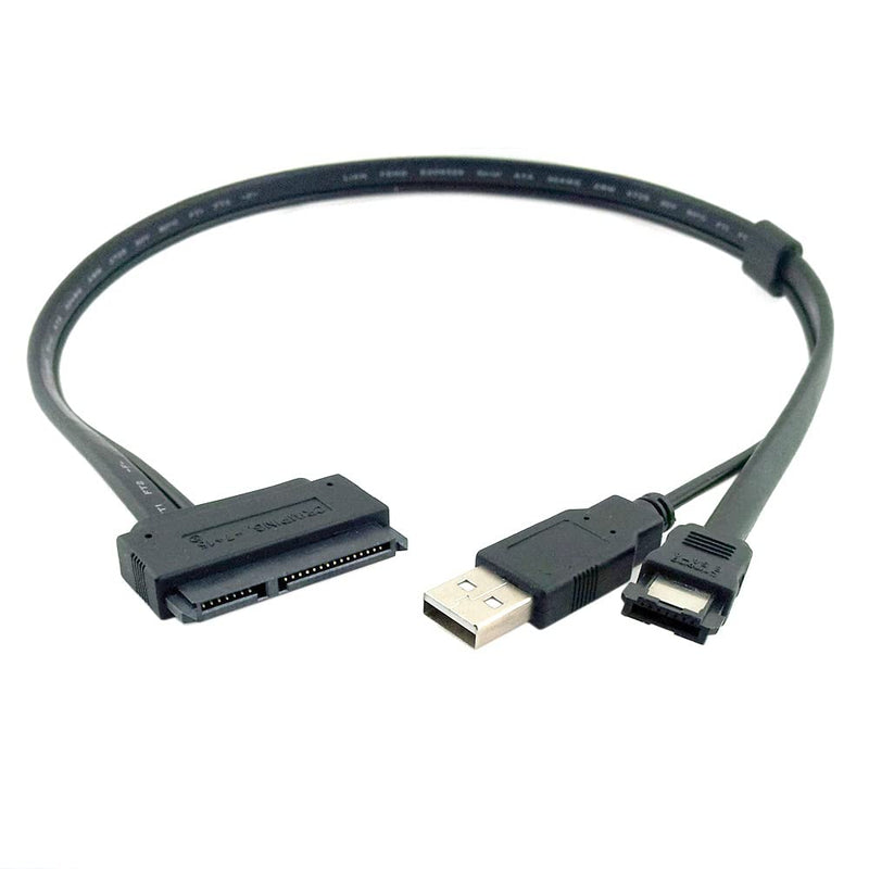 chenyang CY 2.5 inch Hard Disk Drive SATA 22Pin to Esata Data + USB Powered Cable 50cm