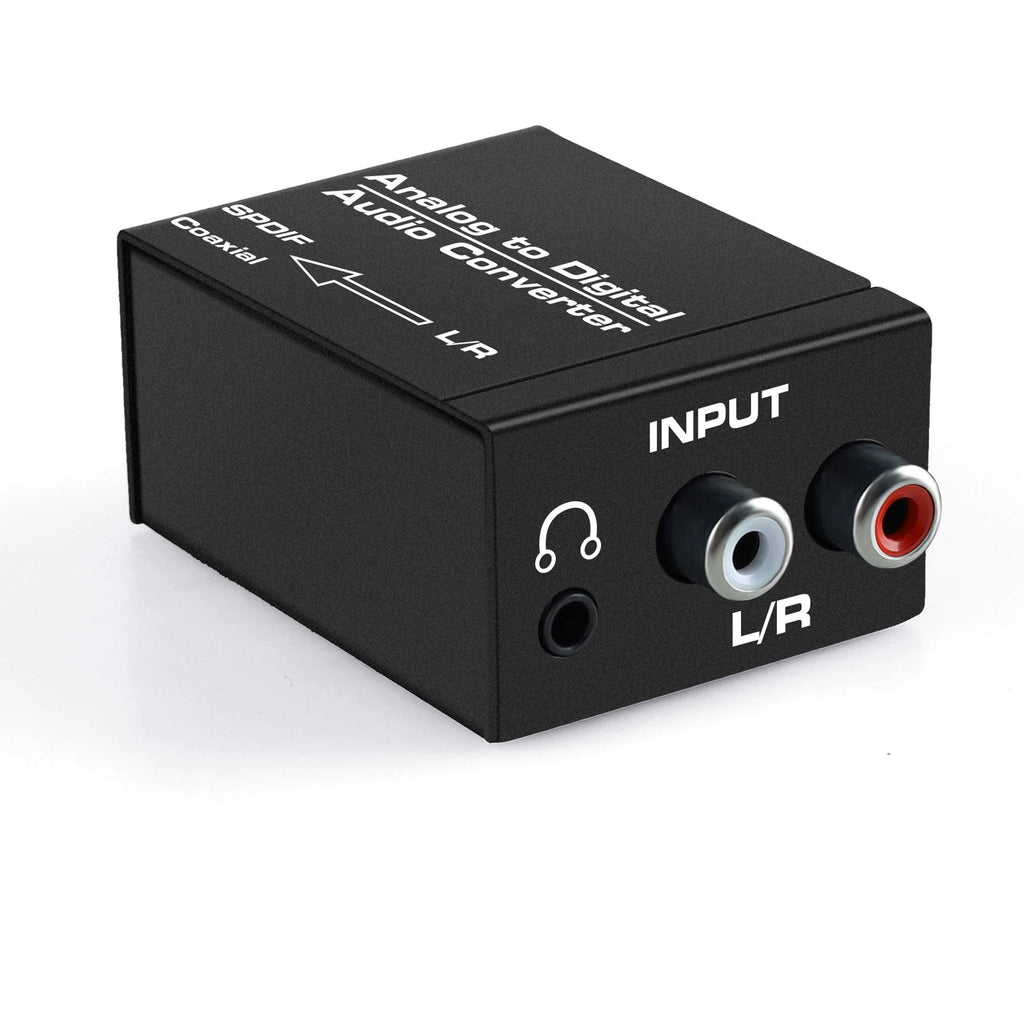 avedio links Analog to Digital Audio Converter, RCA Analog to Digital Optical Toslink Coaxial Audio Adapter