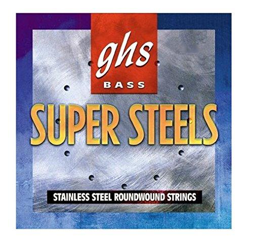 GHS Strings 5 Super, Stainless Steel Bass Strings, Long Scale, Medium Light (.044.121) (5ML-STB)