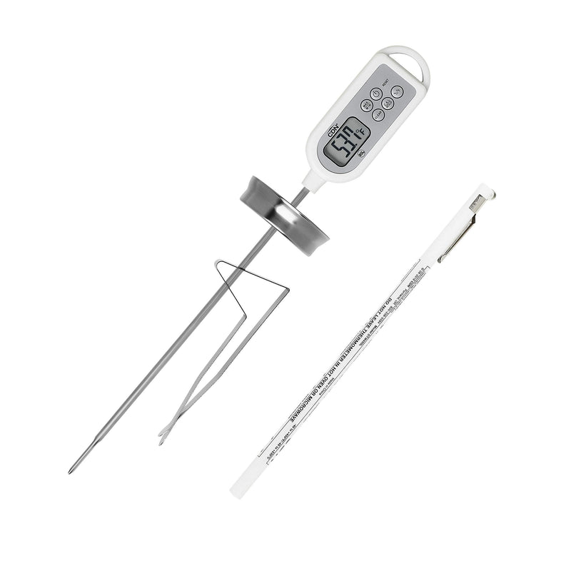 CDN DTW450L Waterproof Thermometer - Long Stem White, 8-Inch Long Stem