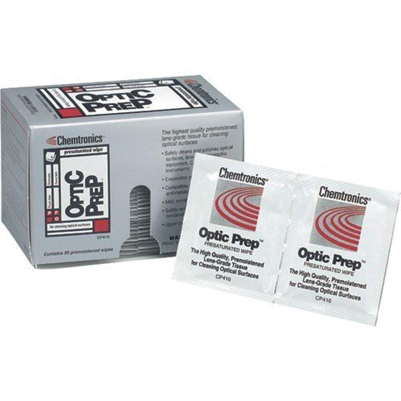 Chemtronics CP410 Optic Prep Presaturated Wipe, 50, White