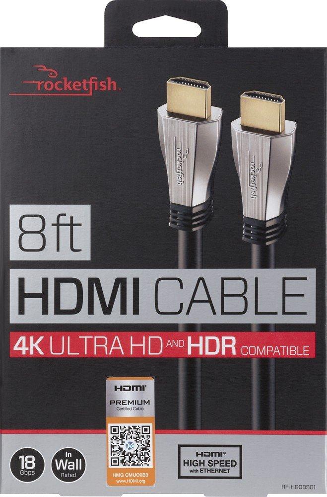 Rocketfish - 8 In-Wall HDMI Cable