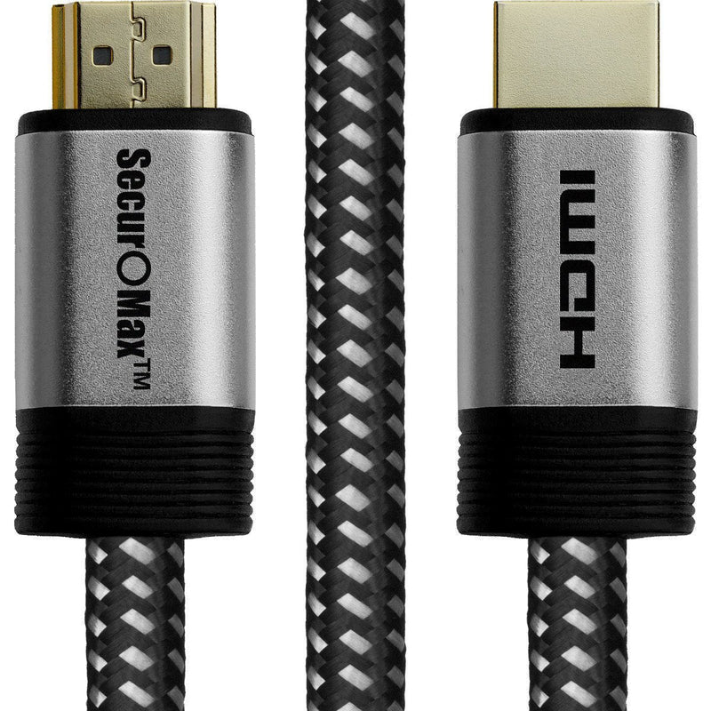 SecurOMax HDMI Cable (4K 60Hz, HDCP 2.2, HDR, 18Gbps) with Braided Cord, 6 Feet 6'