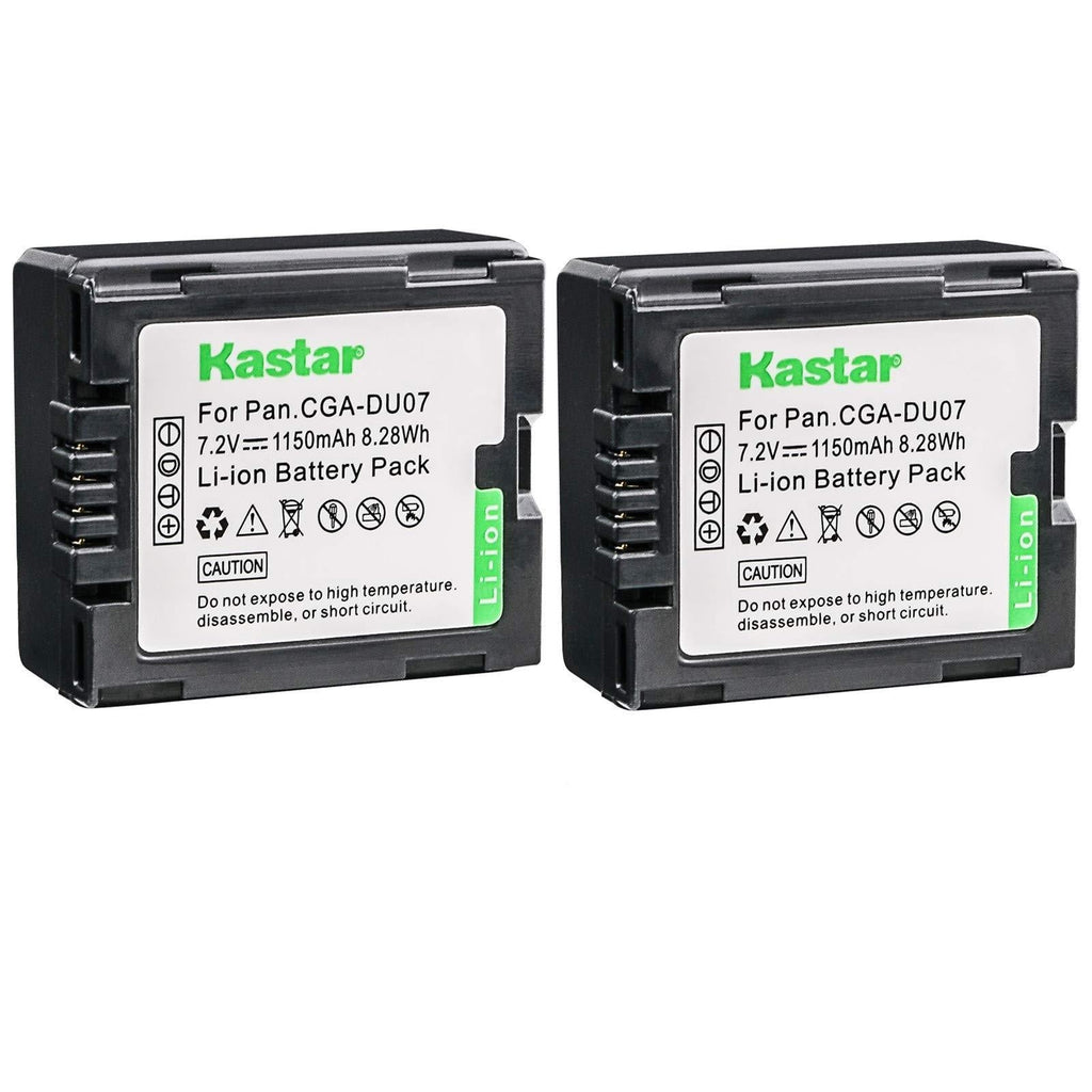 Kastar 2 Pack Battery for Panasonic CGR-DU06 CGR-DU07 CGA-DU14 CGA-DU07 CGA-DU06 CGR-DU21 CGR-DU21A RV-4401 RV-5401 Camcorder
