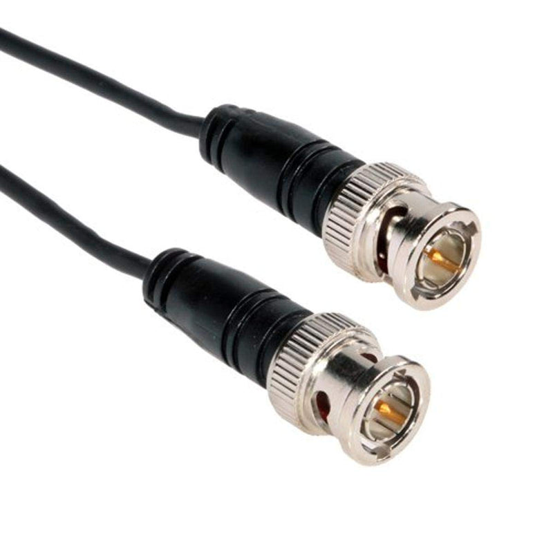 Amphenol AV-THLIN2BNCM-025 Thin-line BNC Coaxial Cable, BNC Male to BNC Male, 25', Black