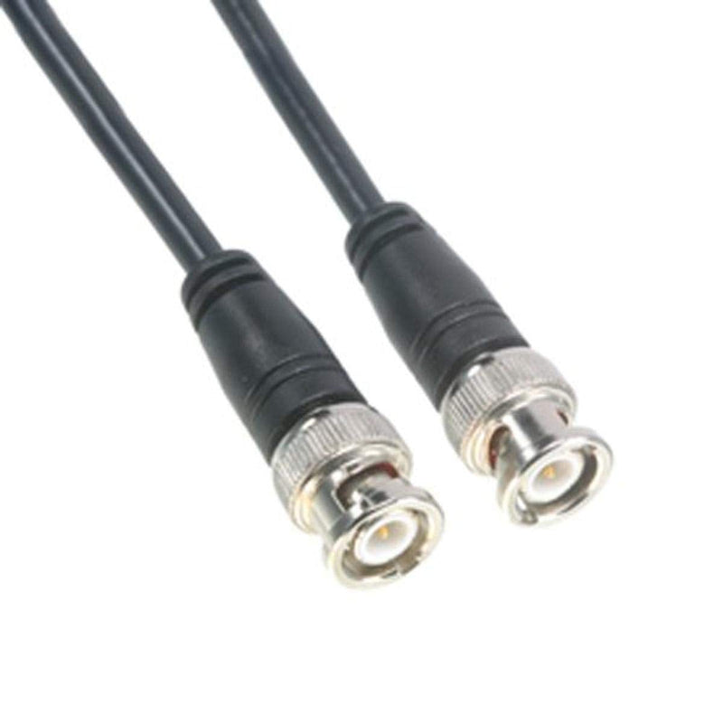 Amphenol CO-058BNCX200-012 Black RG58 Coaxial Cable, 50 Ohm, BNC Male to BNC Male, 12'
