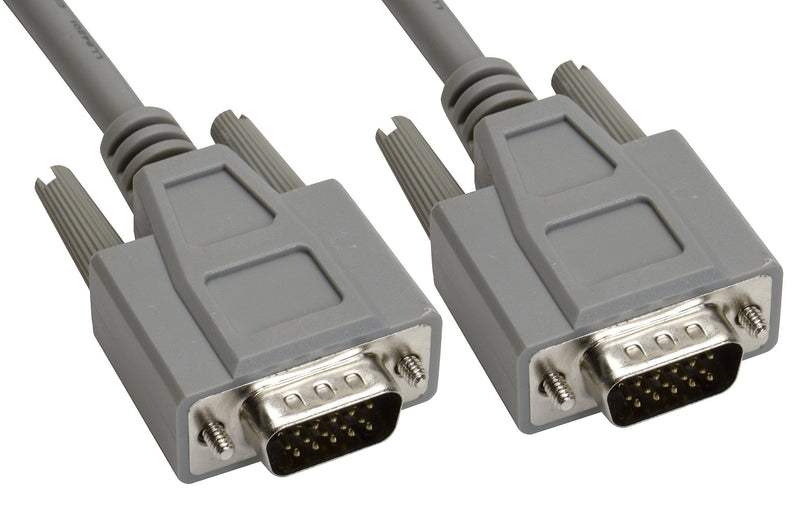 Amphenol CS-DSDHD15MM0-005 15-Pin HD15 Deluxe D-Sub Cable, Shielded, Male/Female, 5', Gray