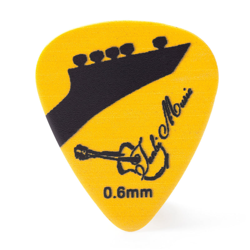 Tanbi Music Thin Guitar Picks Pack, P210, 25 Celluloid Picks, 0.6mm 0.6 yellow