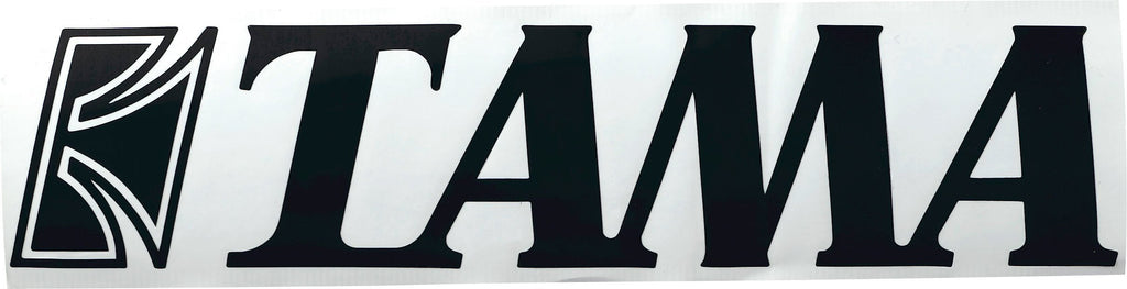 TAMA Logo Sticker Black-2 3/8" x 11" (TLS120BK)