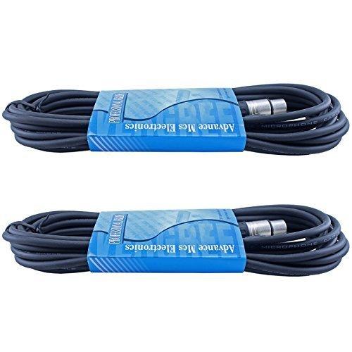 [AUSTRALIA] - MCSproaudio 2 Pack 25 Ft Male to Female XLR Shielded Balanced Cables for Powered Speakers 