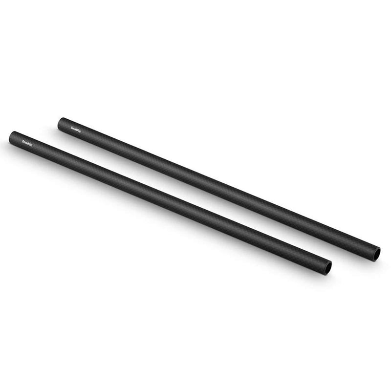 SMALLRIG 15mm Carbon Fiber Rod for 15mm Rod Support System (Non-Thread), 12 inches Long, Pack of 2 - 851 Carbon Fiber Rod - 12"