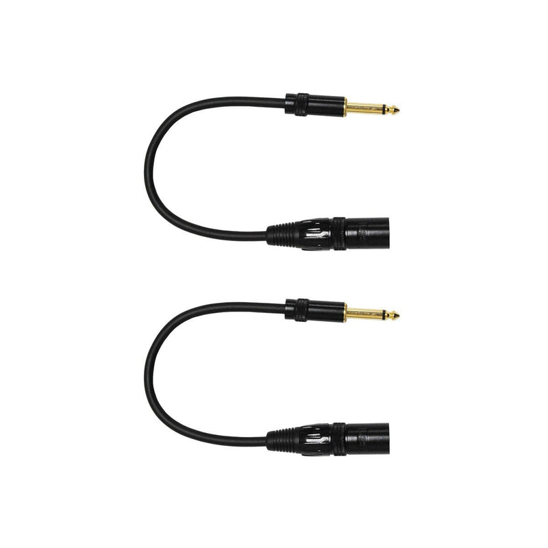 [AUSTRALIA] - Audio 2000s 1/4 inch TS to XLR Male Audio Cable (1 Feet 2Pack) 