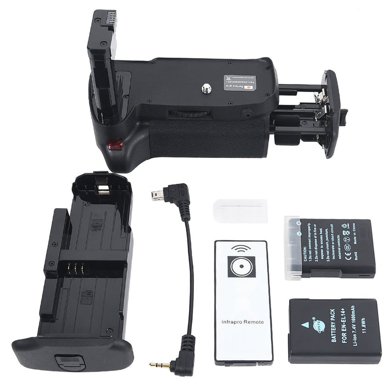 DSTE Replacement for Pro IR Remote MB-D31 Vertical Battery Grip + 2X EN-EL14 EN-EL14A Compatible Nikon D3100 D3200 D3300 D5300 SLR Digital Camera
