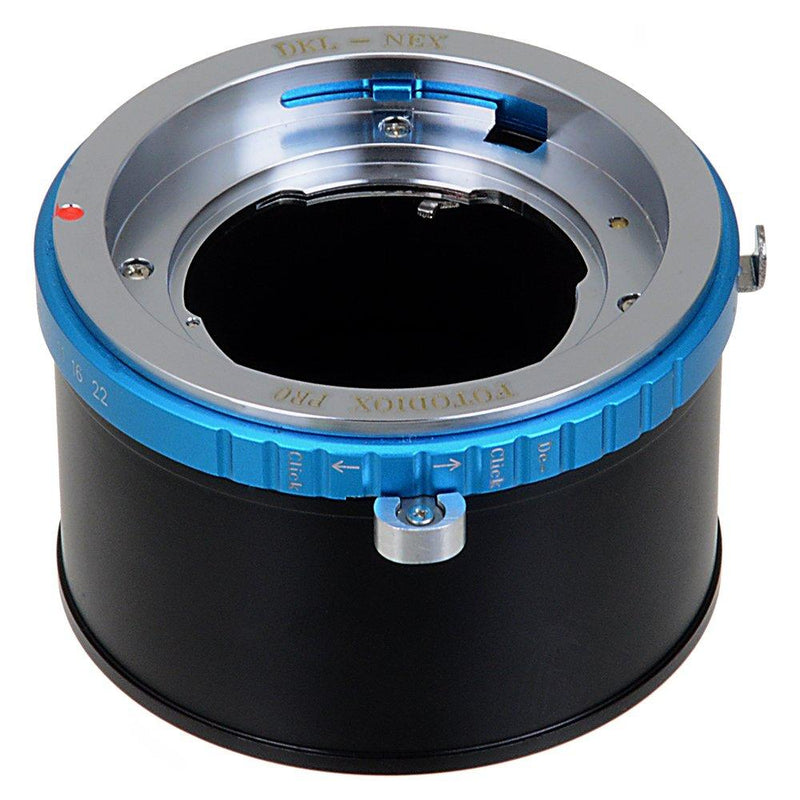 Fotodiox Pro Lens Mount Adapter with Aperture Control Ring - Deckel-Bayonett (Deckel Bayonet DKL) Mount Lenses to Sony NEX & E-Mount Camera Bodies (APS-C & Full Frame Such as NEX-5, NEX-7 & a7) DKL-Mount