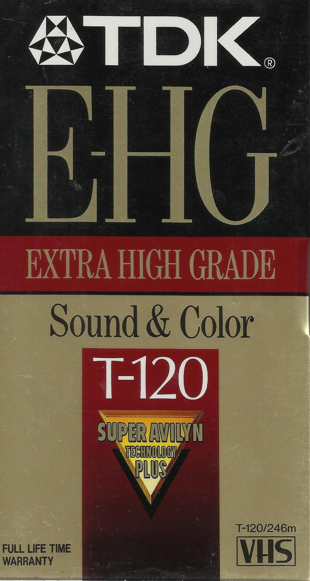 TDK E-HG (Extra High Grade) Super Avilyn T-120 (6 Hour) VHS Recording Tape - Full Life Time Warranty