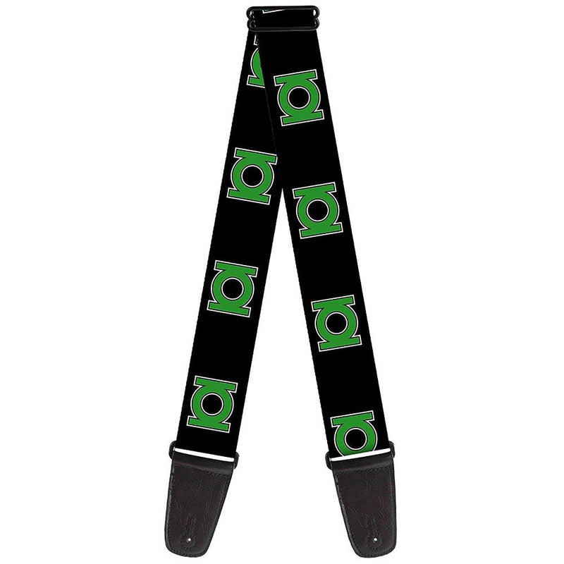 Buckle-Down Guitar Strap - Green Lantern Logo Black/Green - 2" Wide - 29-54" Length