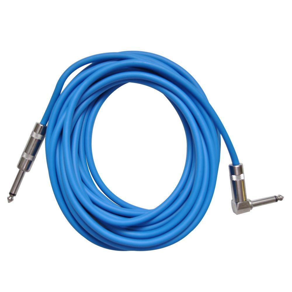 [AUSTRALIA] - Seismic Audio SAGC20R-Blue Blue 20-Feet Right Angle to Straight Guitar Cable 