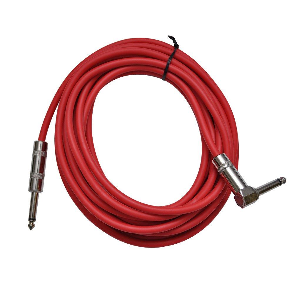 [AUSTRALIA] - Seismic Audio SAGC20R-Red Red 20-Feet Right Angle to Straight Guitar Cable 