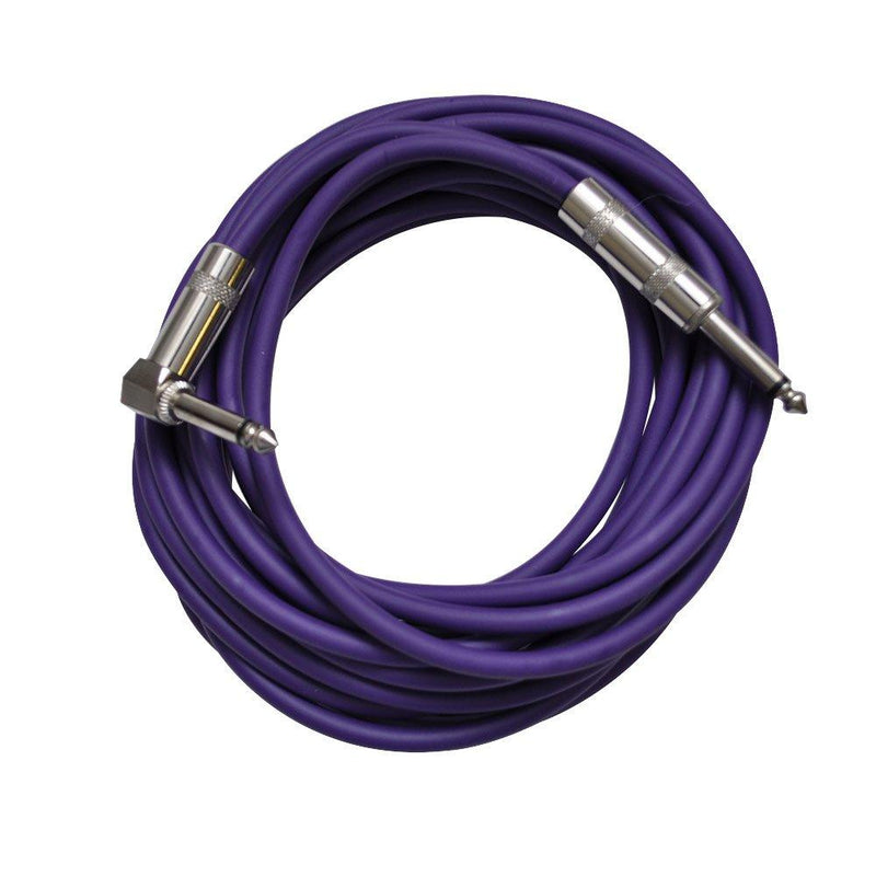 [AUSTRALIA] - Seismic Audio SAGC20R-Purple Purple 20-Feet Right Angle to Straight Guitar Cable 