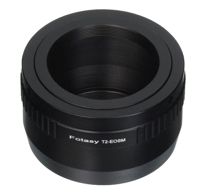 Fotasy Adjustable T Mount Lens to Canon EF-M Adapter, T2 EFM, T2 EOS M Adapter, EF M T Mount, fit T/ T2 Mount Telescope Len& Canon EF-M Mirrorless Cameras M1 M2 M3 M5 M6 M6 Mark II M10 M50 M100 M200 T Mount EFM