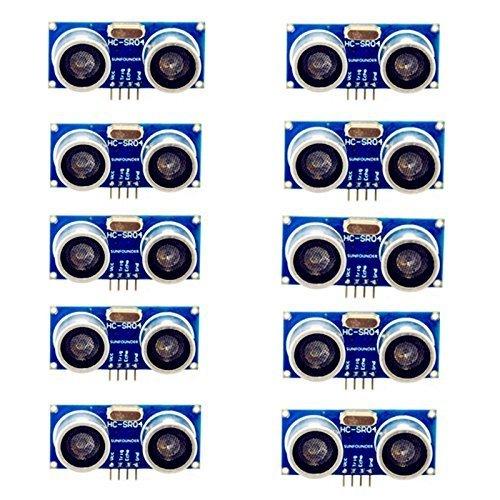 WYPH Ultrasonic Module HC-SR04 Distance Measuring Ranging Sensor for Arduino UNO for Mega R3 for Mega2560 Duemilanove Nano Robot Pack of 10pcs