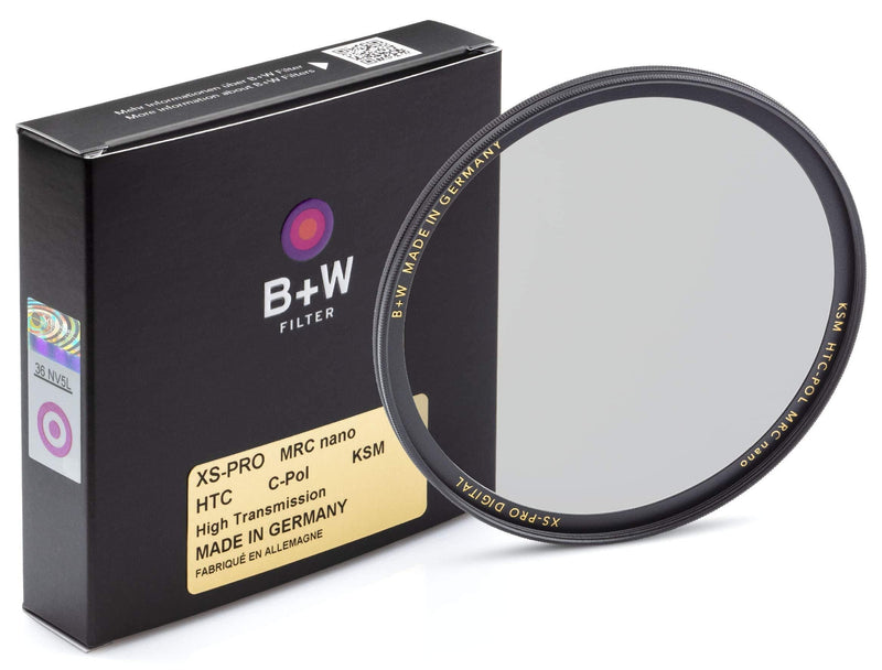 B + W Circular Polarizer Kaesemann - Xtra Slim Mount (XS-PRO), HTC, 16 Layers Multi-Resistant and Nano Coating, Photography Filter, 62 mm XS-PRO (Slim Mount)