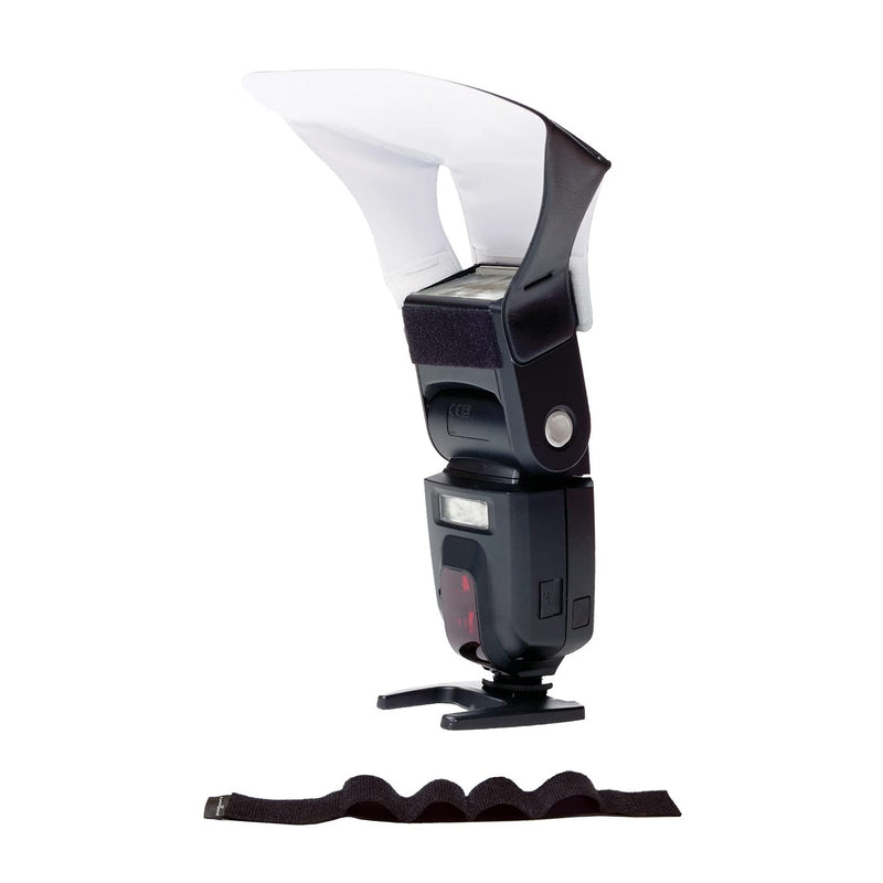 LumiQuest Flash Pocket Bouncer,  Flash Diffuser with UltraStrap, Universal Classic Design for External Camera Flashes, Photography Lighting, Light for Pictures, Studio Lights, Black
