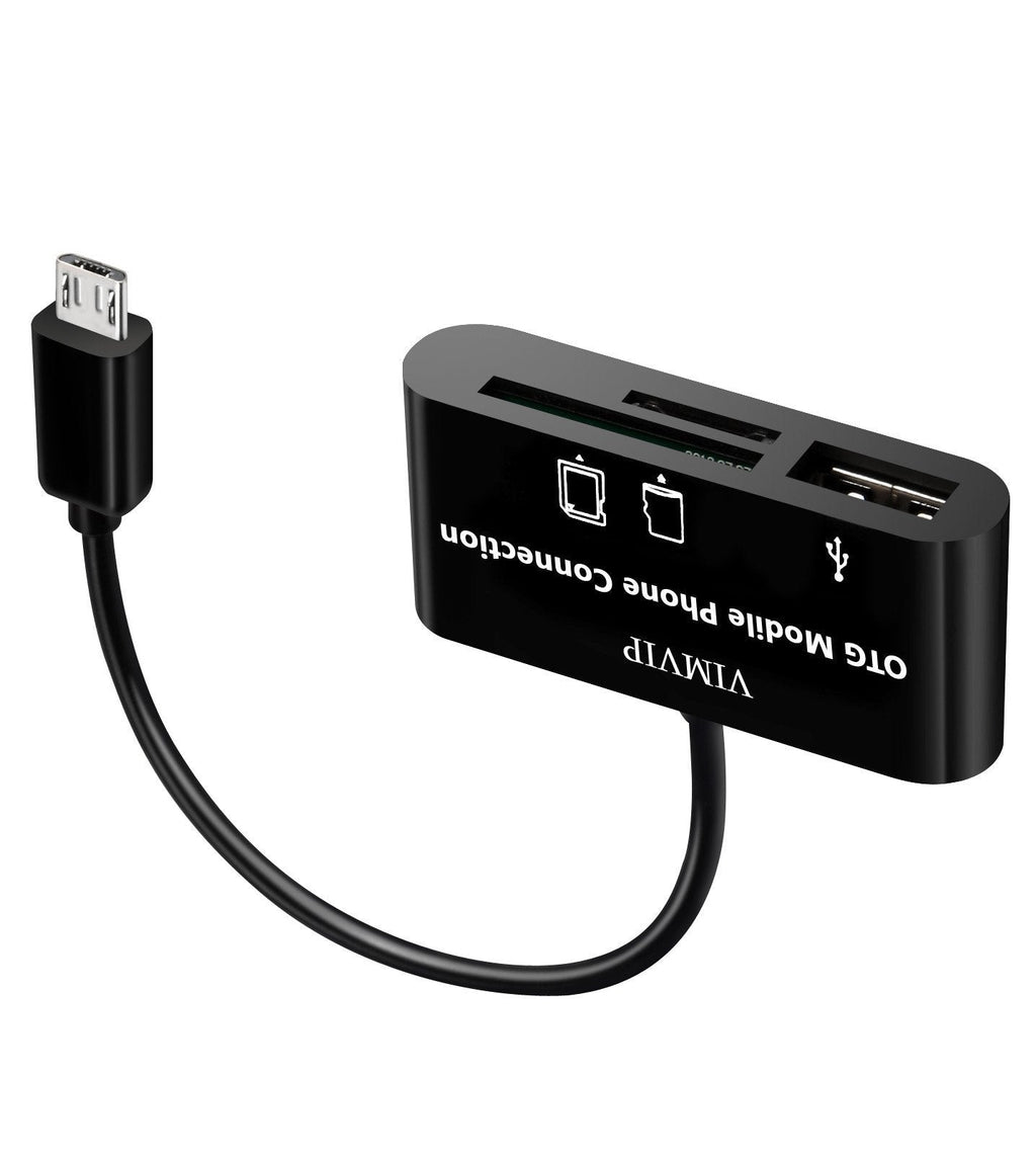 VIMVIP 3 in 1 Micro USB OTG Host Adapter SD Card Reader for Samsung Galaxy S4 S2 S3 Note 2 Tablet